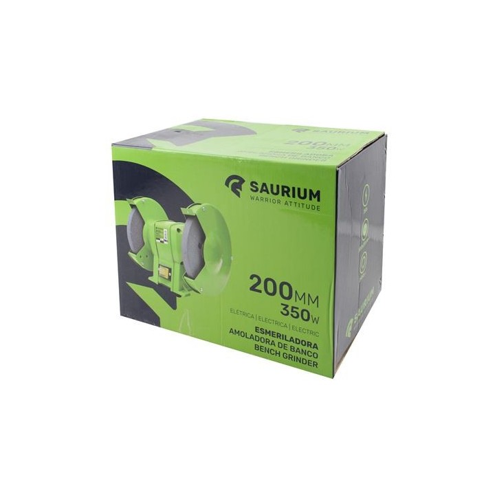 ESMERILADORA DE BANCO 200MM 350W SAURIUM.