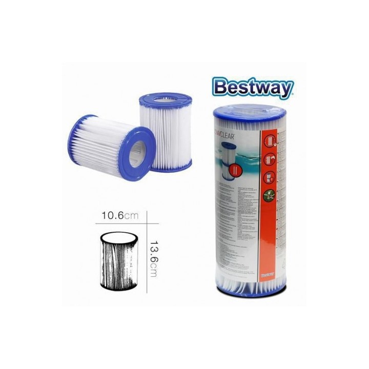 REPUESTO DE FILTRO PARA PISCINA X2 TIPO II BESTWAY