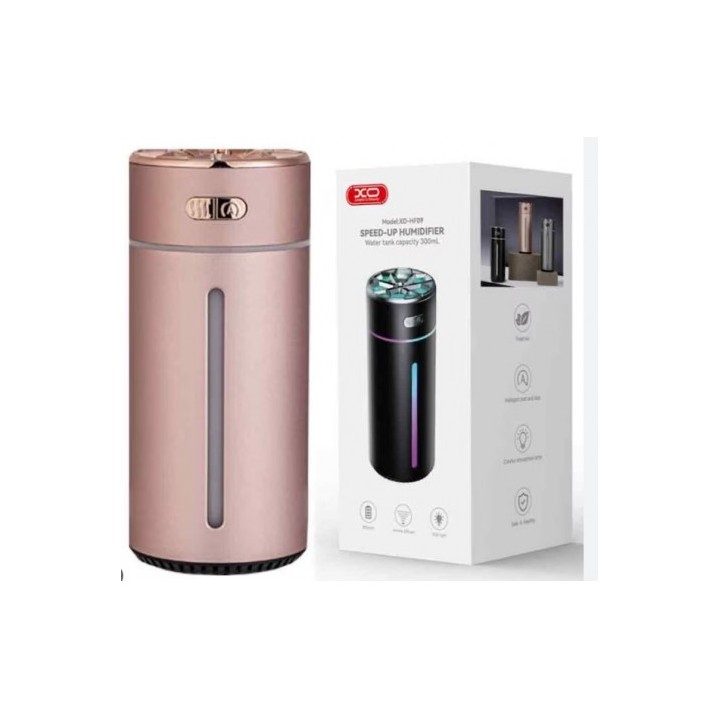HUMIDIFICADOR PORTATIL CON RGB HF09 ROSA XO