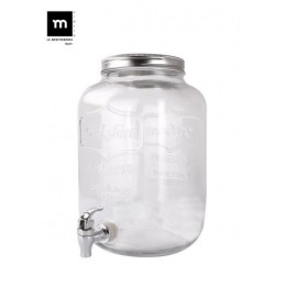 TARRO VIDRIO DISPENSADOR CON GRIFO 4 LITROS LA MEDITERRANEA
