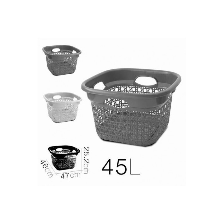 CESTA DE LA ROPA CON ASAS BOHO 45 LITROS