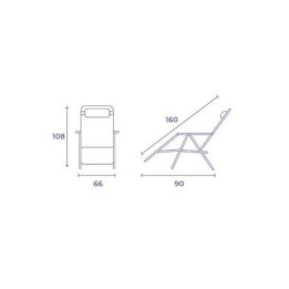 TUMBONA PLEGABLE MARRON DE ACERO CON COJIN CERVICAL