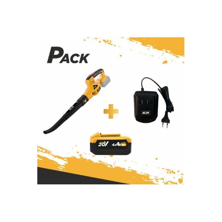 SOPLADOR S/CARBONES 20V + BATERIA 4AH + CARGADOR BLIM