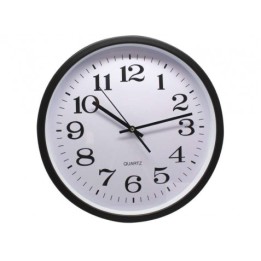 RELOJ OFICINA 35CM ALUMINIO NEGRO BISMARK