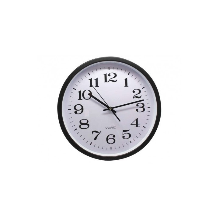 RELOJ OFICINA 35CM ALUMINIO NEGRO BISMARK