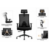 REACONDICIONADA SILLA OFICINA GAMA SENIOR SE7000 CROMAD