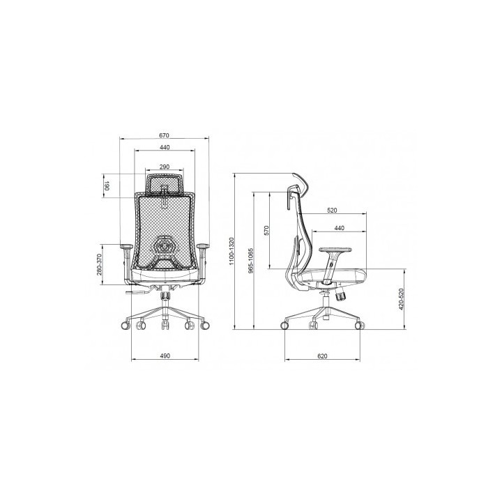 REACONDICIONADA SILLA OFICINA GAMA SENIOR SE7000 CROMAD