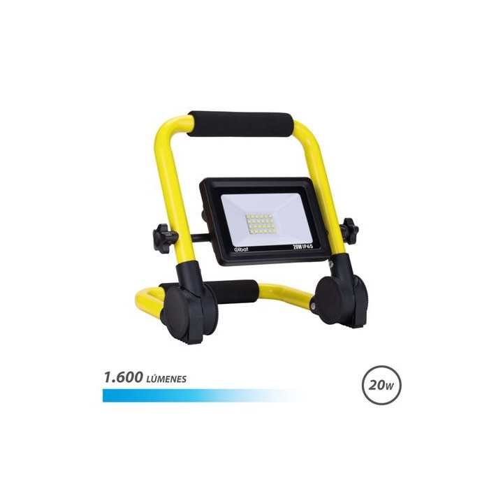 FOCO LED 20W 6500K CON SOPORTE PLEGABLE ELBAT