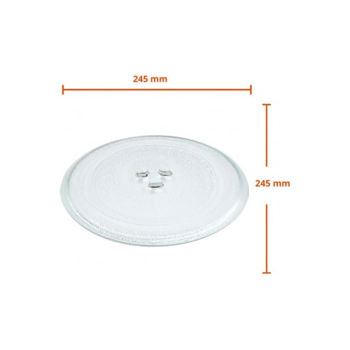 PLATO VIDRIO 245MM PARA MICROONDAS MUVIP