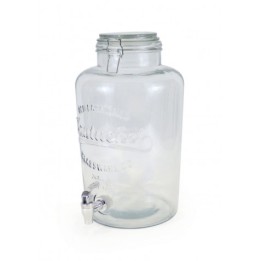 TARRO VIDRIO DISPENSADOR CON GRIFO 8 LITROS LA MEDITERRANEA