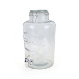 TARRO VIDRIO DISPENSADOR CON GRIFO 8 LITROS LA MEDITERRANEA