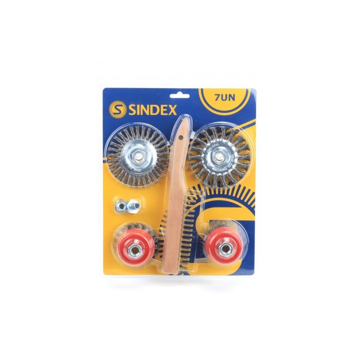 KIT RASCADOR + CEPILLO 7 UNIDADES SINDEX