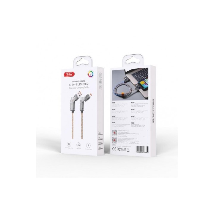 CABLE 4 EN 1 ILUMINADO 60W MULTIFUNCION NB276 XO