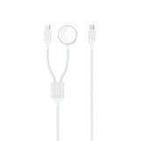 CABLE 2 EN 1 60W TIPO C + CABLE CARGA MAGNETICA APPLE WATCH BLANCO XO