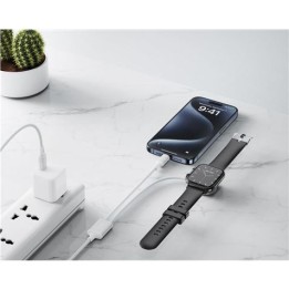 CABLE 2 EN 1 60W TIPO C + CABLE CARGA MAGNETICA APPLE WATCH BLANCO XO