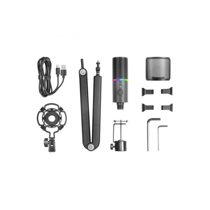 MICROFONO MMIC-XT NEGRO | BRAZO REGULABLE | RGB | ACCESORIOS | MARS GAMING