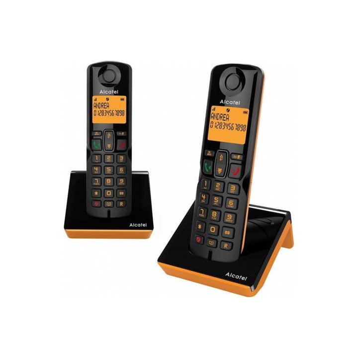 TELÉFONO INALÁMBRICO DUO S280 NEGRO / NARANJA ALCATEL