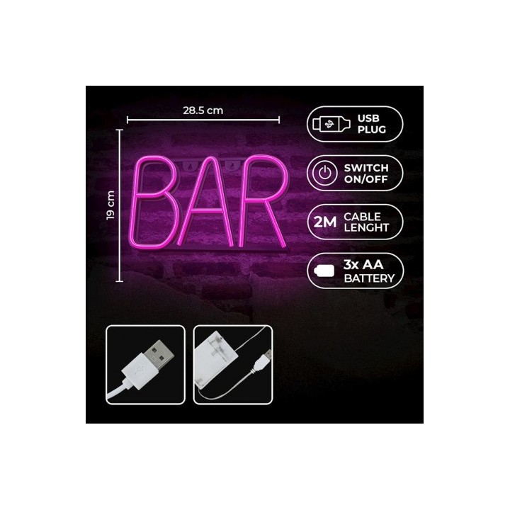 LAMPARA DECORATIVA NEON LED BAR FOREVER