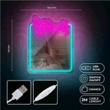 ESPEJO DECORATIVO CON NEON LED LOVE YOURSELF FOREVER