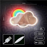 ESPEJO DECORATIVO CON NEON LED CLOUD MULTICOLOR FOREVER