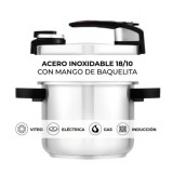 OLLA RAPIDA TEKNA 22CM 7 LITROS INOX BRA