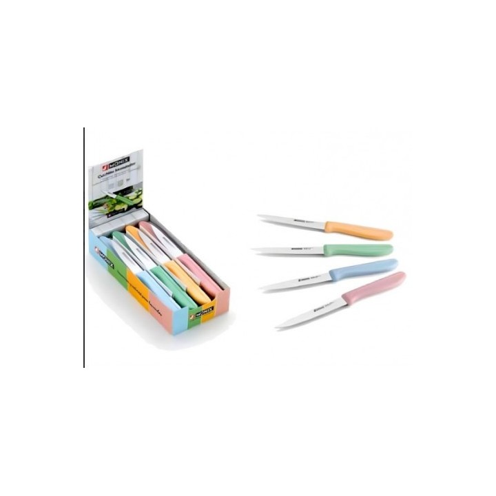 PACK EXPOSITOR 24 CUCHILLOS VERDULEROS COLORES SURTIDOS MONIX