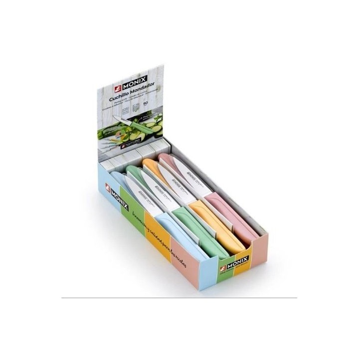 PACK EXPOSITOR 24 CUCHILLOS MONDADORES COLORES SURTIDOS MONIX