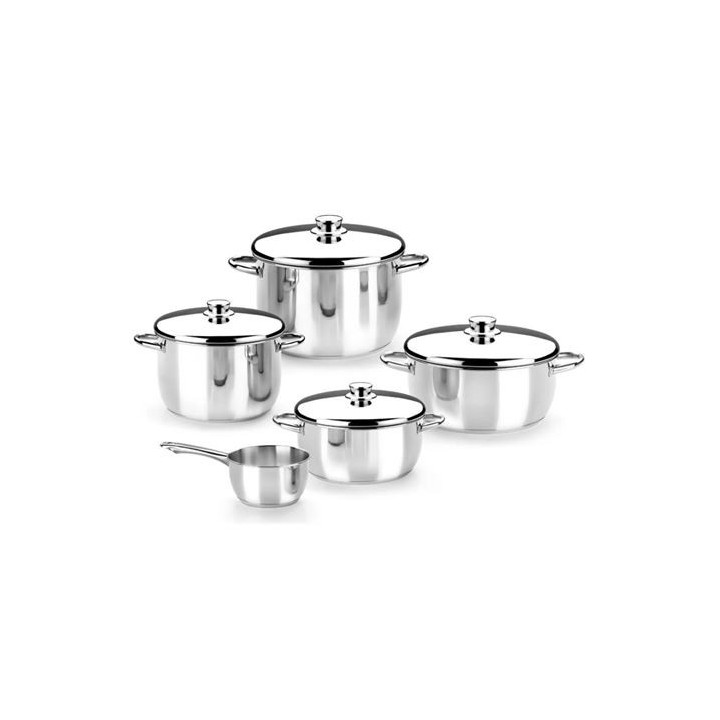 BATERIA DE COCINA 5 PIEZAS ACERO INOX OPTIMA TAPAS ACERO MONIX