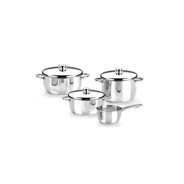 BATERIA DE COCINA 4 PIEZAS ACERO INOX OPTIMA TAPAS ACERO MONIX