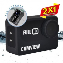 CAMARA DEPORTIVA FULL HD 1080P CARCASA ACUATICA | LCD 2" | 16MP | (2 X 1)