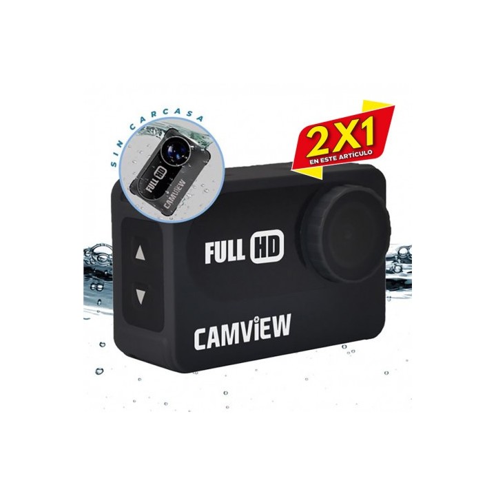 CAMARA DEPORTIVA FULL HD 1080P CARCASA ACUATICA | LCD 2" | 16MP | (2 X 1)