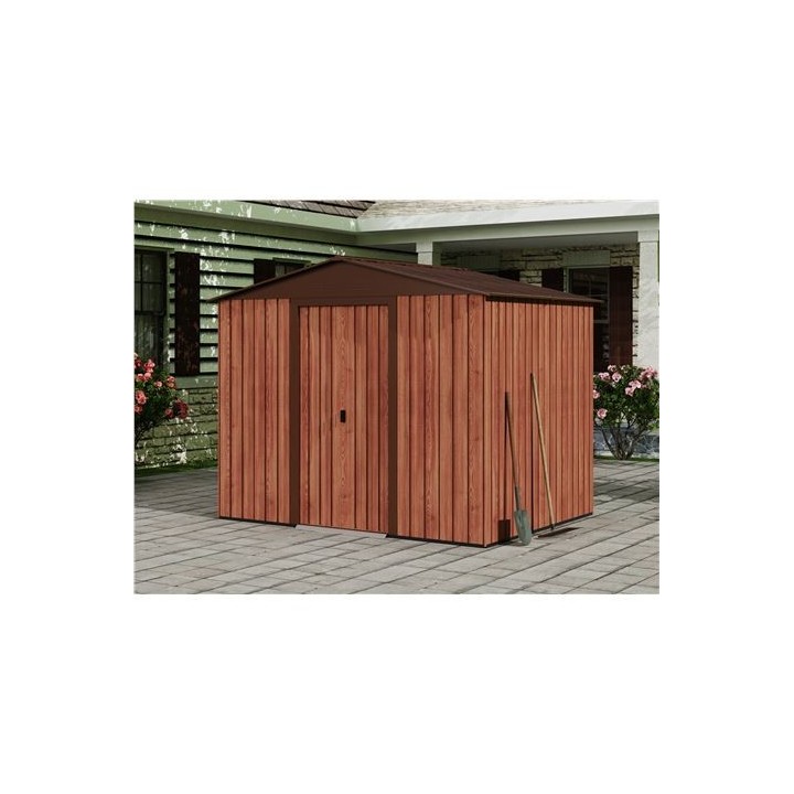 CASETA DE METAL | PUERTAS CORREDERAS 185X245X208CM (4.5M2) EFECTO MADERA SG