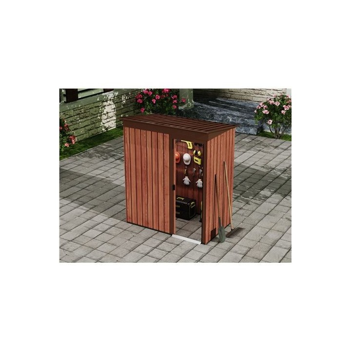 CASETA DE METAL | PUERTAS CORREDERAS 91X151X182CM (1.37M2) EFECTO MADERA SG