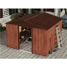CASETA DE METAL | PUERTAS CORREDERAS 300X304.5X214.5CM (9.14M2) EFECTO MADE