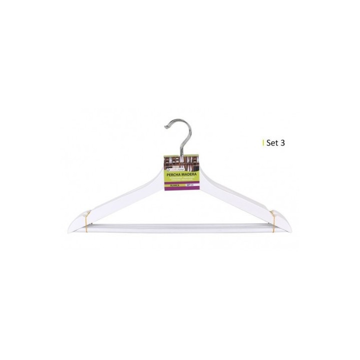 SET 3 PERCHAS MADERA BLANCA 42.5X21.5 CONFORTIME