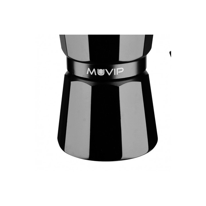 CAFETERA 1 TAZA ALUMINIO NEGRO MATE ANTIADHERENTE MUVIP