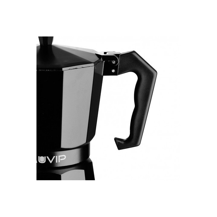 CAFETERA 1 TAZA ALUMINIO NEGRO MATE ANTIADHERENTE MUVIP