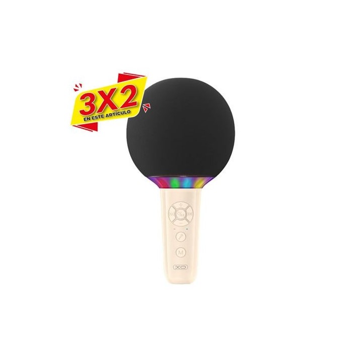 MICROFONO INALAMBRICO PARA KARAOKE BE50 BEIGE XO (3 X 2)