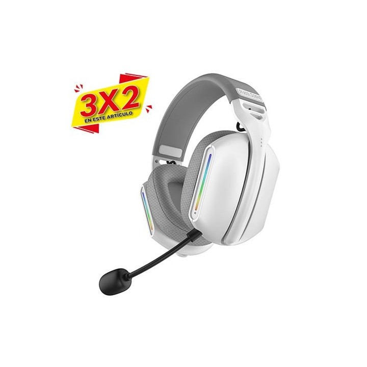 AURICULAR GAMING G11 BLUETOOTH RGB BLANCO COOLSOUND (3 X 2)