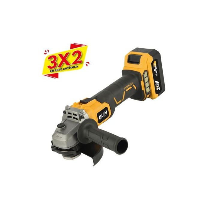 RADIAL 115MM S/CARBONES 20V | BATERIA 4AH BLIM (3 X 2)