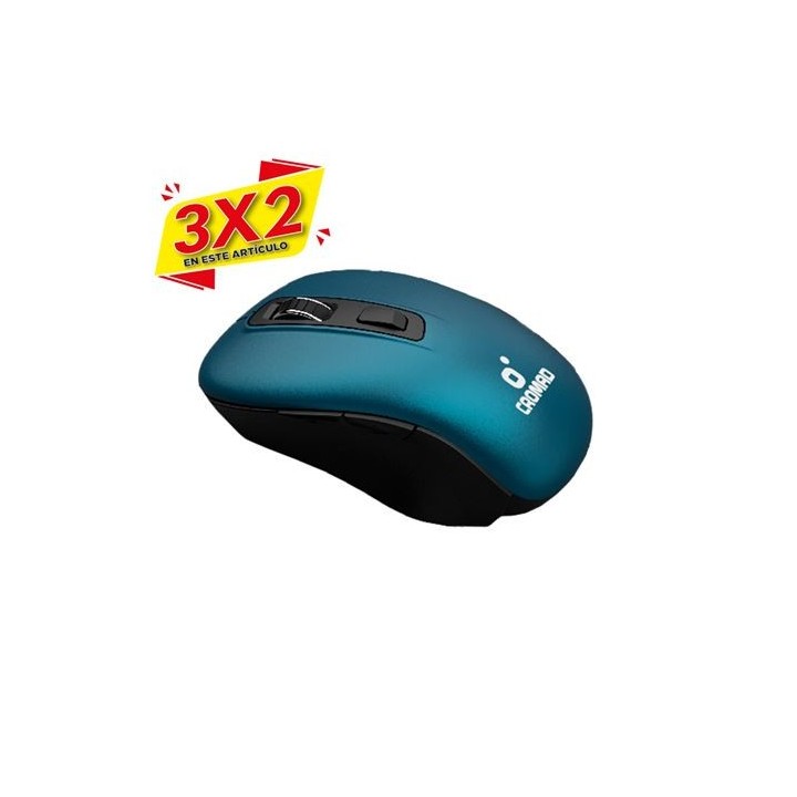 RATON X70 INALAMBRICO AZUL CROMAD (3 X 2)