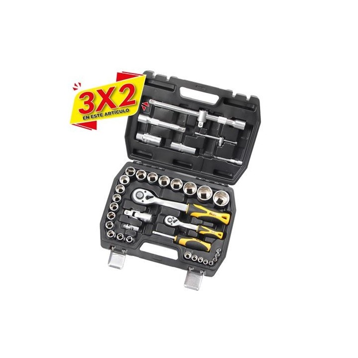 MALETIN HERRAMIENTAS C.V. 37 PCS 1/2" BLIM (3 X 2)