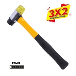 MARTILLO NYLON-POLIURETANO MANGO FIBRA 25MM BLIM (3 X 2)