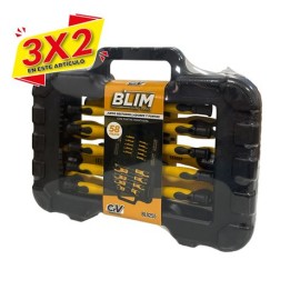 JUEGO 58 PIEZAS DESTORNILLADORES Y PUNTAS BLIM (3 X 2)
