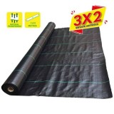 MALLA ANTIHIERBAS NEGRA 100GR 1X25M SUNGARDEN (3 X 2)