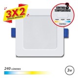 DOWNLIGHT CUADRADO 3W | 240LM | SELECTOR 3 TEMPERATURAS ELBAT (3 X 2)
