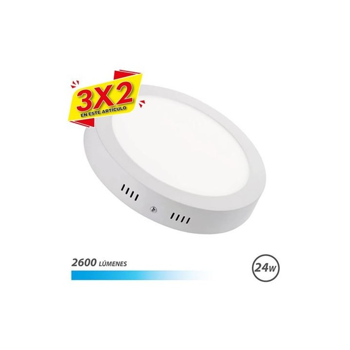 DOWNLIGHT CIRCULAR SOBRE PARED LED 24W LUZ BLANCA ELBAT (3 X 2)