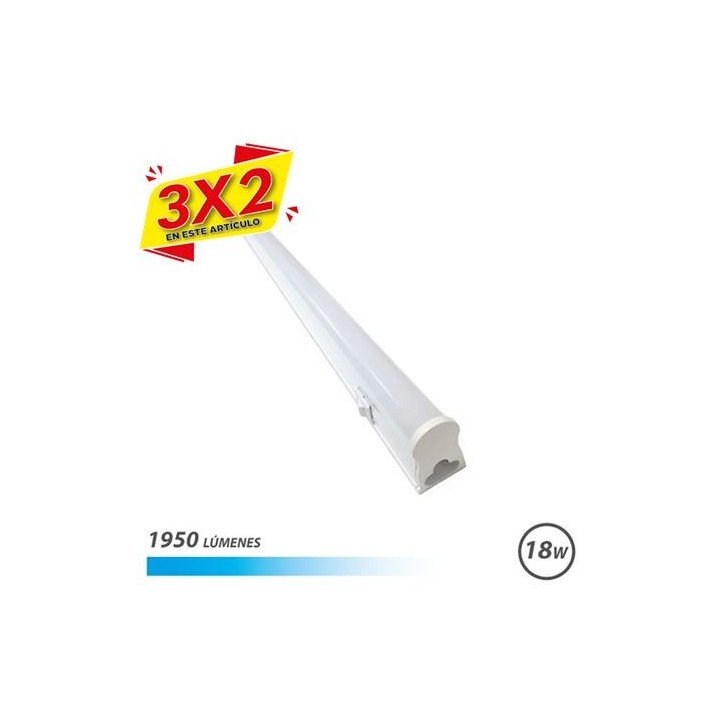TUBO LED T5 18W 1950LM 120CM LUZ FRIA CON INTERRUPTOR ELBAT (3 X 2)