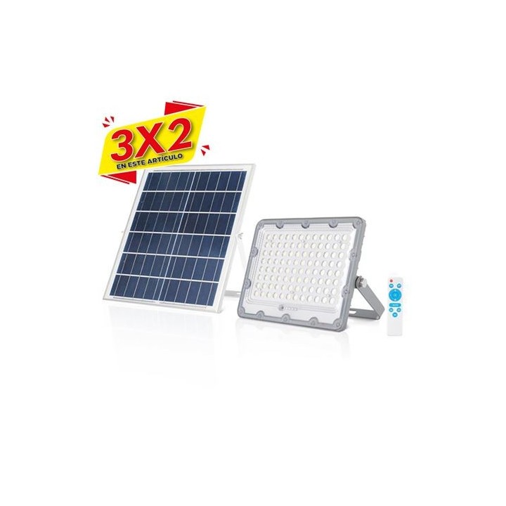 FOCO LED SOLAR 50W 1440LM + CONTROL REMOTO ELBAT (3 X 2)