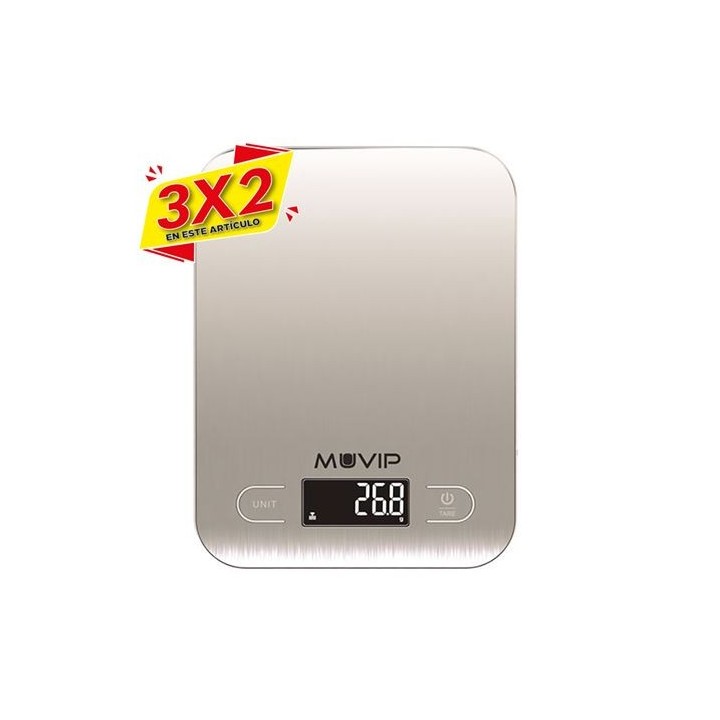 BASCULA DE COCINA DIGITAL LUXURY BLUETOOTH MUVIP (3 X 2)